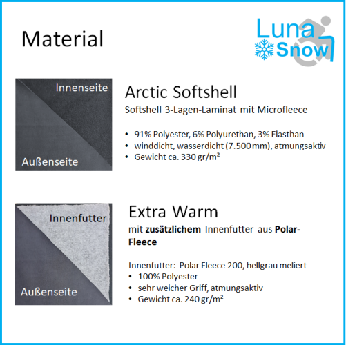 LunaSnow leg cover for wheelchair users
