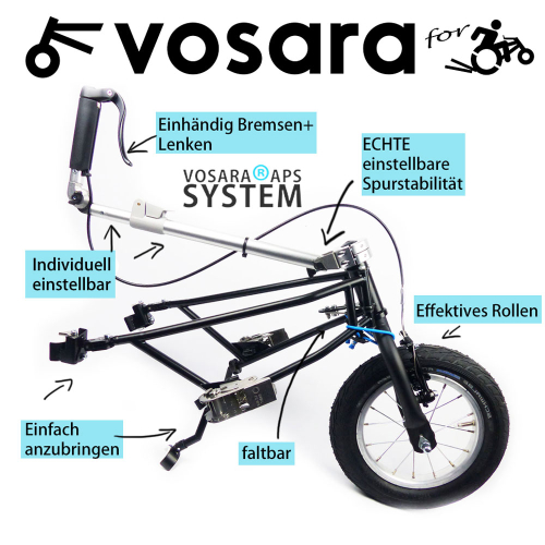 Rollstuhl Vorsatzrad V3 - Vosara
